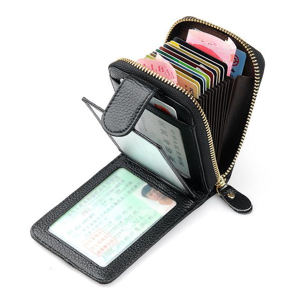 

wallets 2021 genuine leather zipper wallet men litchi coin purse short money bag mini quality card holders, Red;black