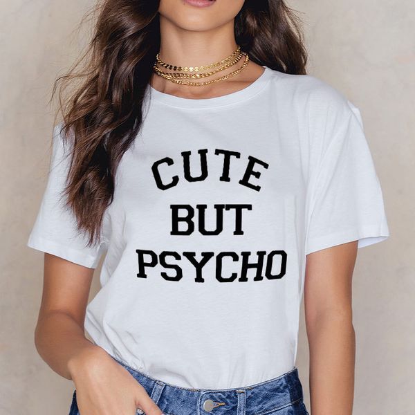 

fashion t-shirts spring and summer women's large short sleeve round neck printed, White