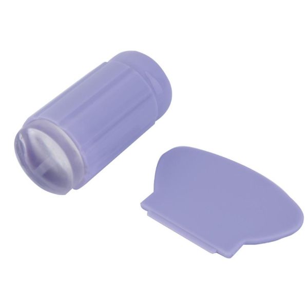 2.8 cm nuovo design puro trasparente gelatina silicone nail art stamper raschietto con tappo trasparente 2.8 cm nail stamp stamping tool