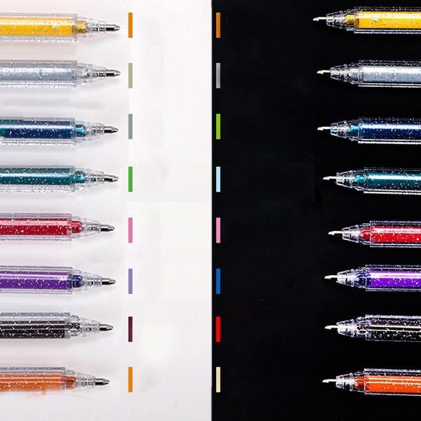 

gel pens flash pen highlighter color change marker school supplies 1 mm refill scrapbook drawing1
