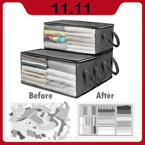 

storage drawers 3/5pcs portable container box clothes blanket quilt closet bag folding organization moisture-proof luggage