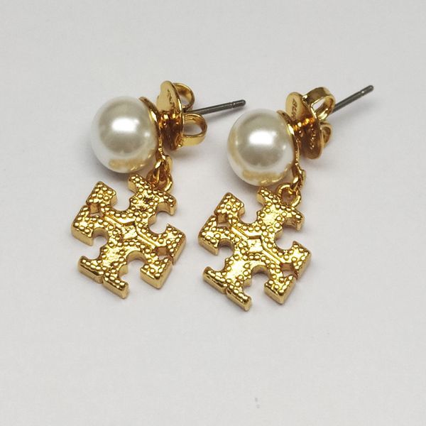 

ladies fashion jewelry minimalist beizhu metal marking fashion earrings, Golden