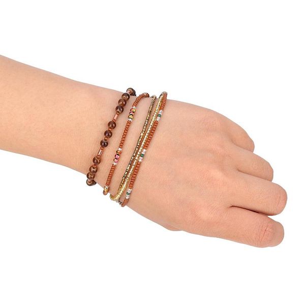 

charm bracelets handmade beaded multi-layer bohemian bracelet man fashion women gift for beautiful beads, Golden;silver