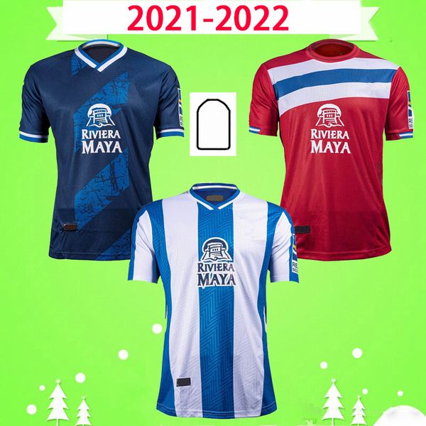 

21 22 rcd espanyol r.d.t wu lei soccer jerseys 2021 2022 home away football shirt puado pedrosa ezzarfani uniforms david embarba, Black;yellow