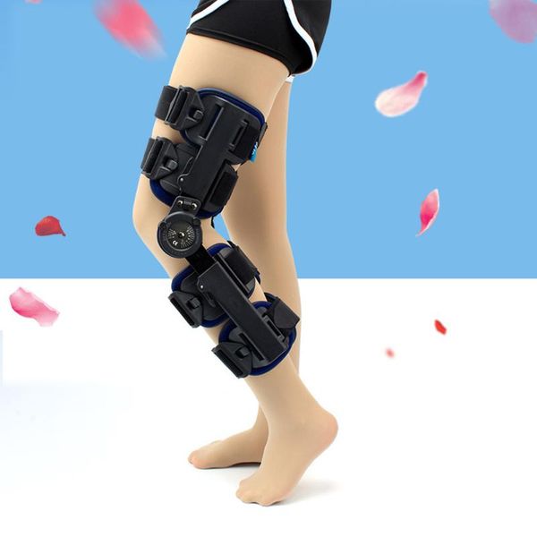 

elbow & knee pads adjustable joint splint sport brace support bone care pain hinged, Black;gray