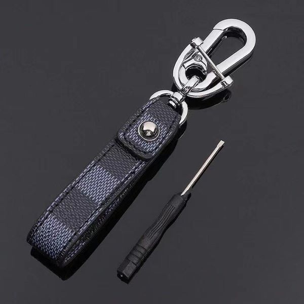 

keychains car keychain creative leather rope universal key chain pendant gift men and women metal accessories, Silver