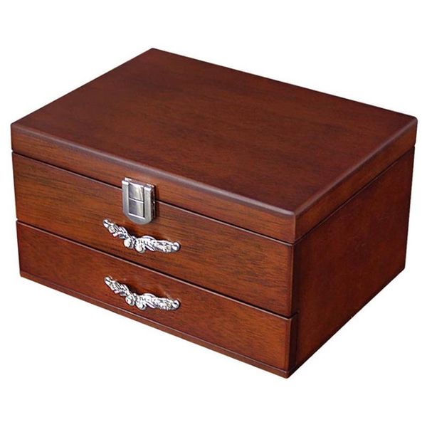 

jewelry pouches, bags solid wood / wooden box protector storage, Pink;blue