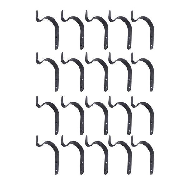 

hooks & rails 20pcs wall hook key hangers black mounted rustic coat bag hat hanger 56*10mm hanging