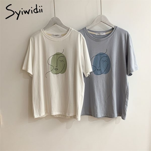 

white t shirts for women harajuku cotton tees summer fashion vintage short sleeve tshirts kawaii clothes 210607