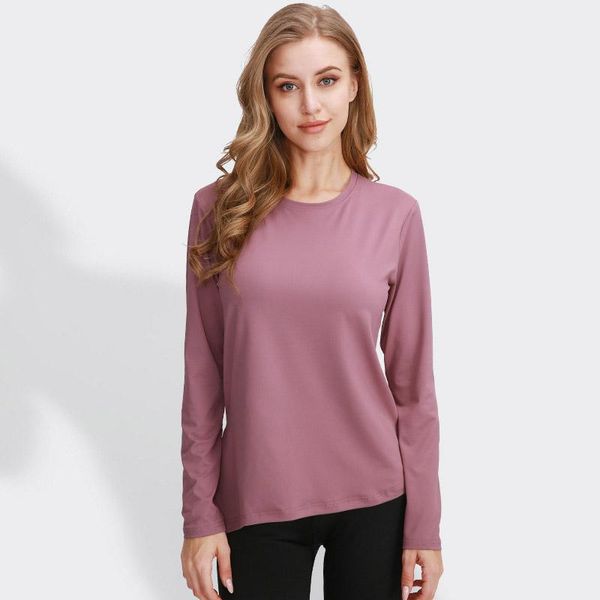 

yoga outfit women's long sleeve breathable quick dry shirt elastic loose sportswear gym fitness workout sport t