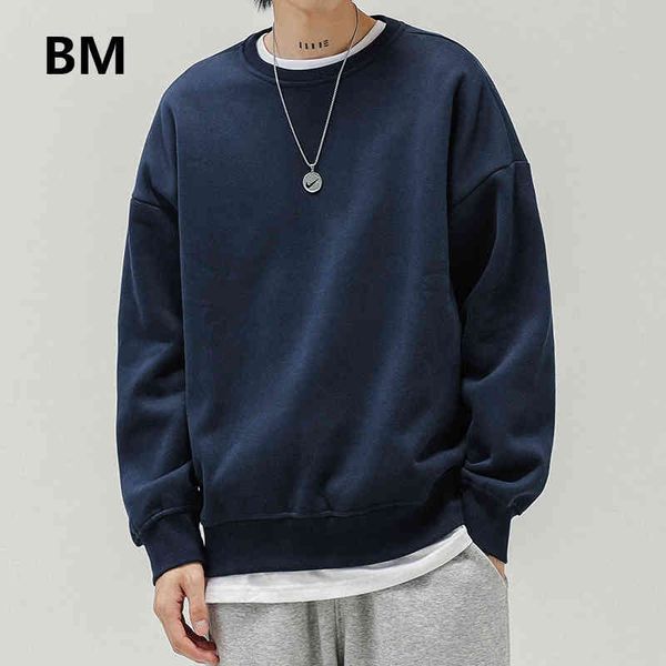 

men's hoodies & sweatshirts autumn winter korean style solid color flocking couple sweatshirt japanese streetwear fashion harajuku, Black