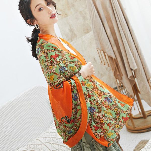 

scarves arrival fashion women's big shawl comfortable soft outdoor print 5 colors available summer spring sun scarf, Blue;gray