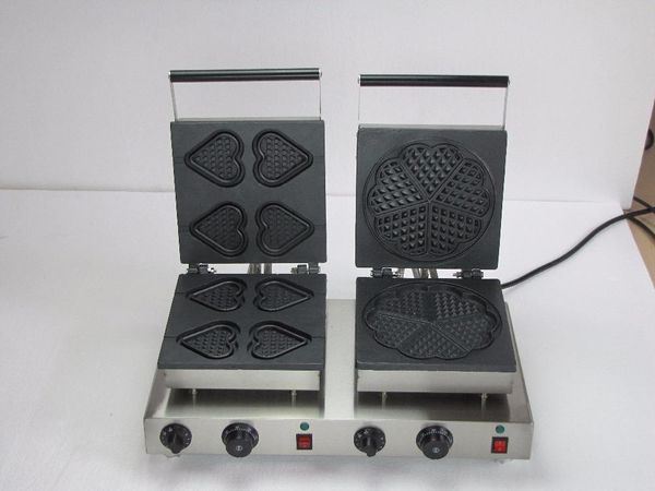 

two bakers heart shaped electric waffle iron bread makers