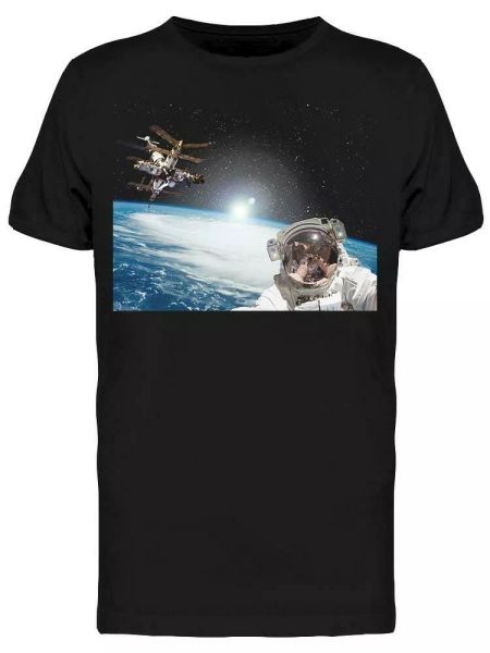 

selfie in space tee men's -image by shutterstock, White;black