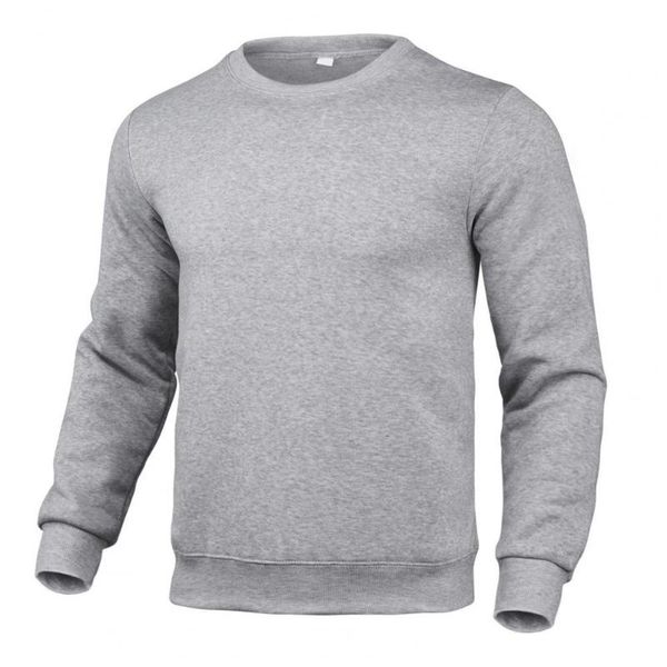 

men's hoodies & sweatshirts men sweatshirt solid color long sleeve casual pullover warm round neck spring for daily wear, Black