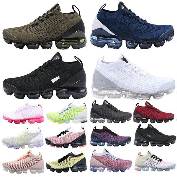 

size 36-45 women sports running shoes mens rainbow be true gold vapours triple black white red pink designer cushion fly trainers knit sneak