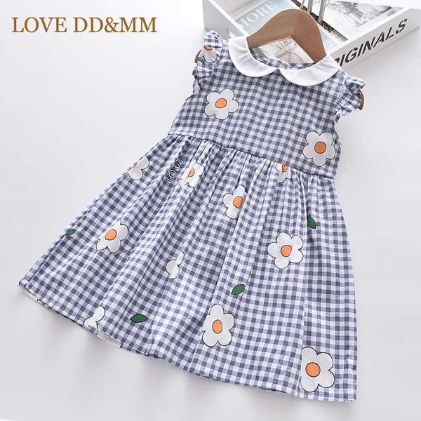 

love dd&mm girls cartoon print dress summer kids casual flower lattice princess outfits children clothing baby costumes dress 210715, Red;yellow