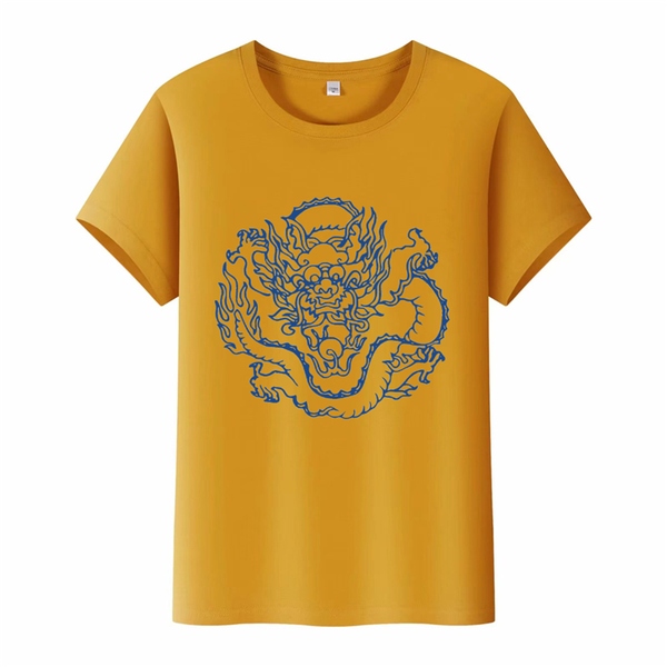 

chinese dragon custom t-shirt logo pattern customization belongs to your style men's and women's short-sleeved t-shirts, White;black