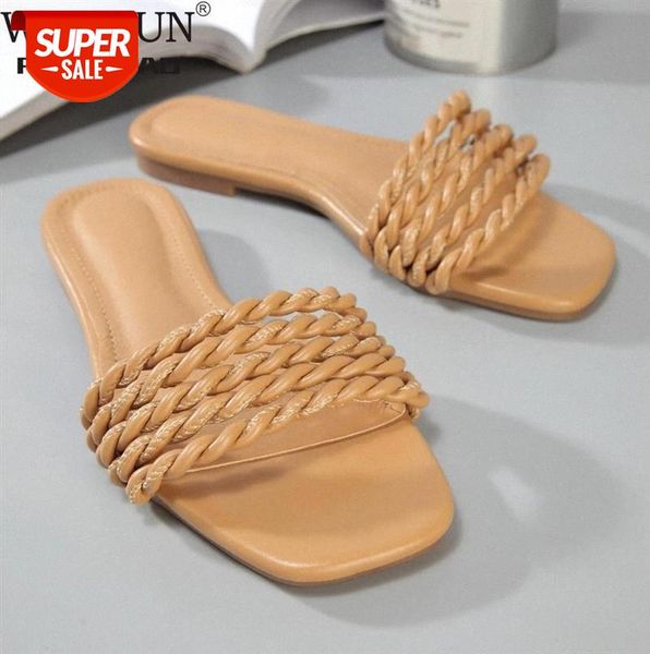 

women summer flat slippers rhinestone shoes open toe roman beach sandals ladies flip flops black non-slip slides #3h3h