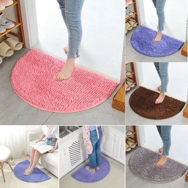 

carpets 40x60cm soft carpet slip-resistant bathing room rug floor door mat dirt barrier semi circle cushion
