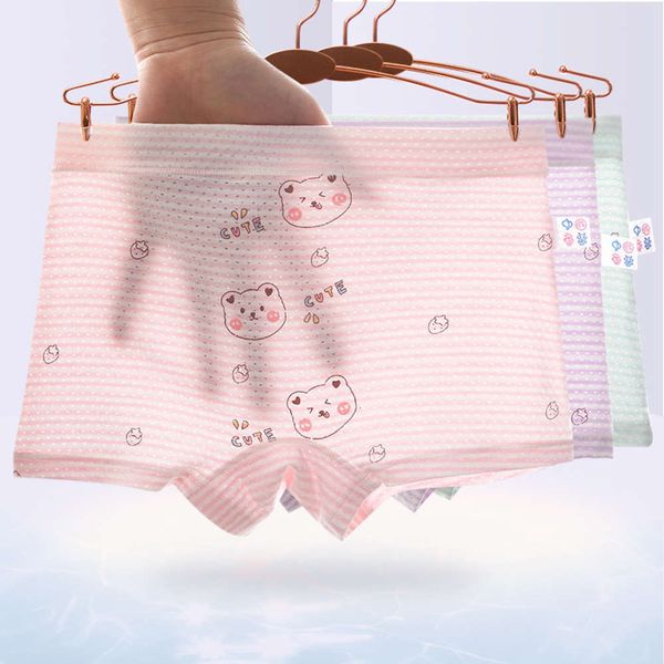 

love to tease children's orchid modal underwear girls' middle and small mesh flat pants baby's four legged, Camo