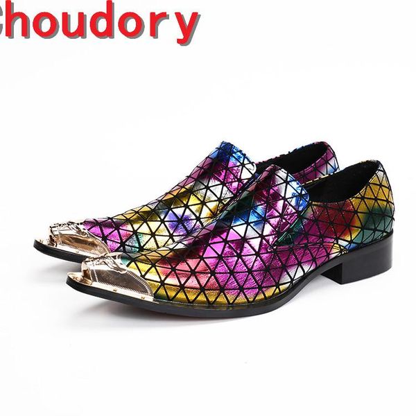 

dress shoes choudory european mens mixed colors gold pointed toe zapatilla hombre men leather prom oxford party loafers, Black