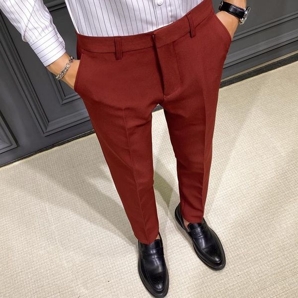 

spring/autumn products men's casual pants trend korean slim fashionable youth, Black