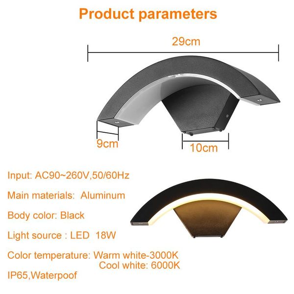 

outdoor wall lamps 18w modern sensor led lamp waterproof front door garden porch light indoor lighting zbw0013