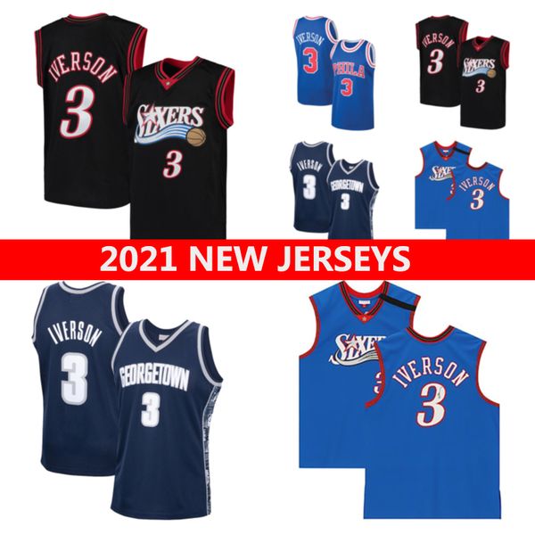 

2021 basketball jersey 3 allen iverson, Black;red