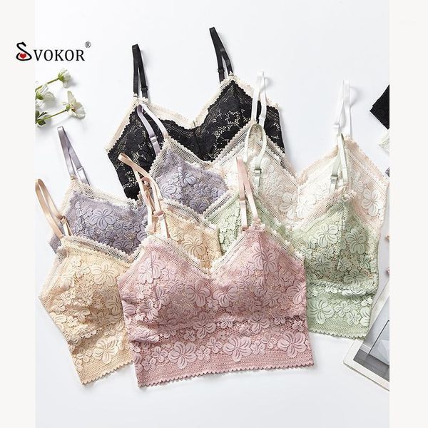 

women's tube lace beautiful back wrap chest wireless bra push-up female lingerie seamless underwear camisoles & tanks, Black;white