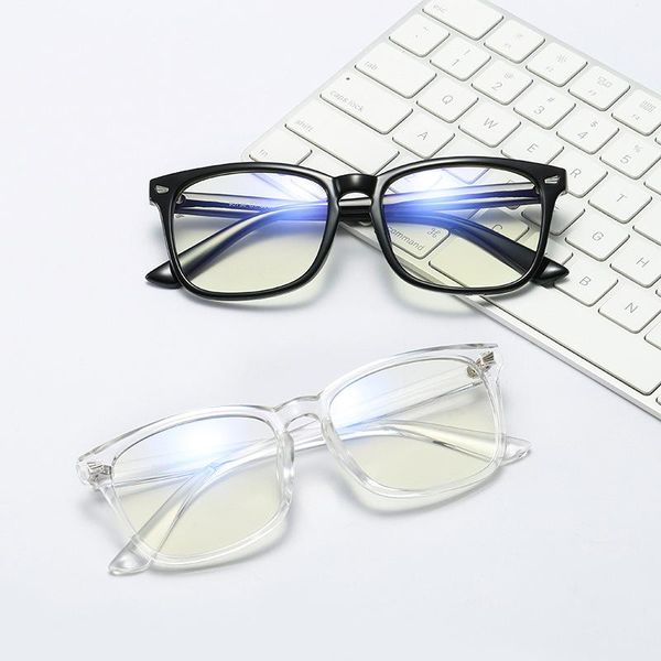 

fashion sunglasses frames veshion computer anti-blue light eye protection flat mirror men and women glasses frame prescription points, Black