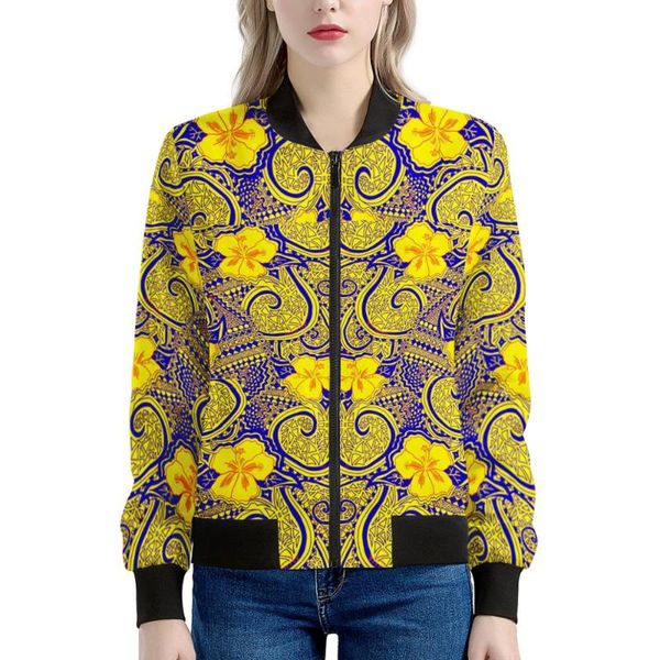 

selling women jacket sweatshirts fashion o neck zipper coat print polynesian paisley pattern style plus size clothing women's jackets, Black;brown