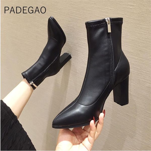 

boots women 2021 ankle for korean casual fashion winter wemon black