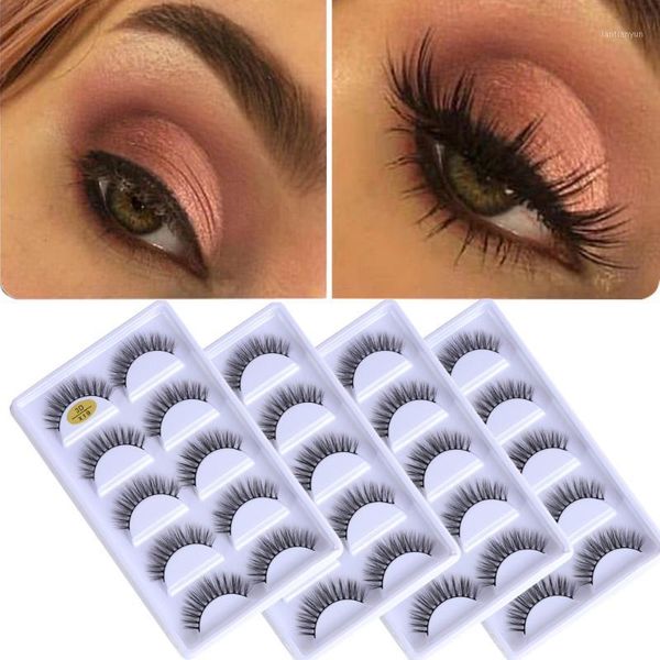 

pairs handmade eyelashes 3d soft faux mink hair false lashes natural long makeup fake extension tools supplies1
