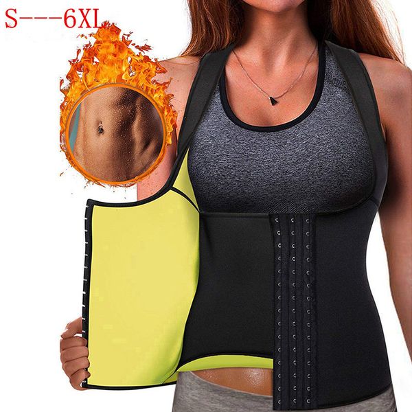 

women high waist trainer body shaper corset neoprene sauna fitness tummy control slimming fat burning shapewear, Black;white