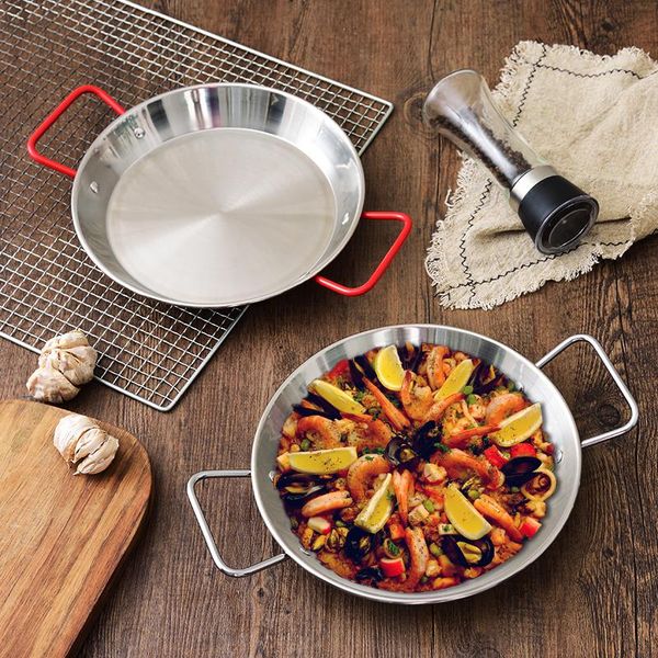 

pans stainless steel breakfast cooking bread saucepan round frying kitchen dining bar casserole cuisine cookware df50jg