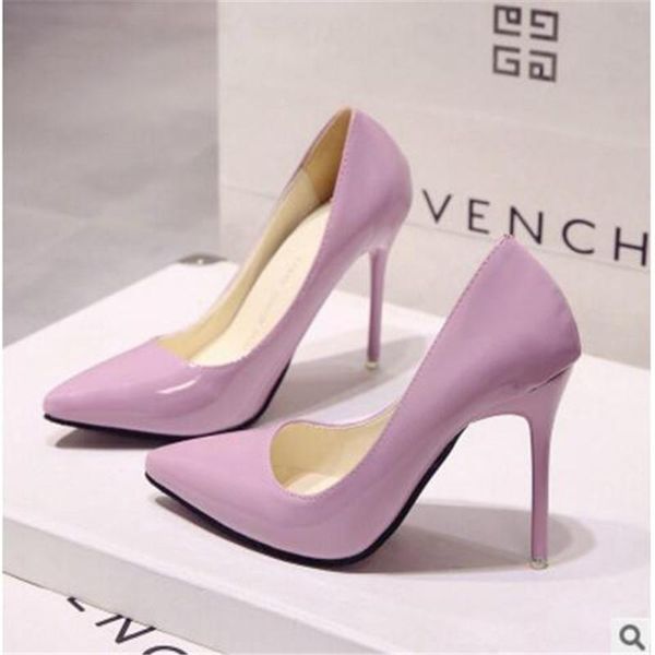 

dress shoes small fresh high heels 10cm fine with bridesmaid pointed women's singles shoes., Black