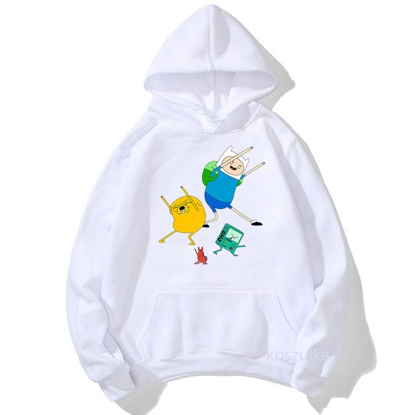 

adventure time finn and jake the dog face hoodie sweatshirt man fleece 3d hoodies pullover streetwear jacket coat clothes, Black