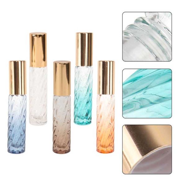 

storage bottles & jars 5pcs portable spray twill pattern sprayer glass perfume
