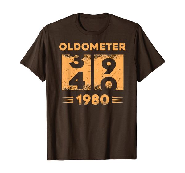 

oldometer-born-in-1980-turning-39-40-funny-birthday-gift t-shirt, White;black
