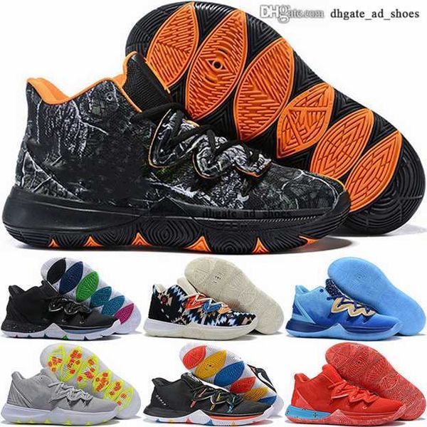 

2022 children chaussures 46 irving kyrie 5 v basketball trainers classic sneakers men shoes women eur 38 13 12 size us zapatos 47 sports ten, Black