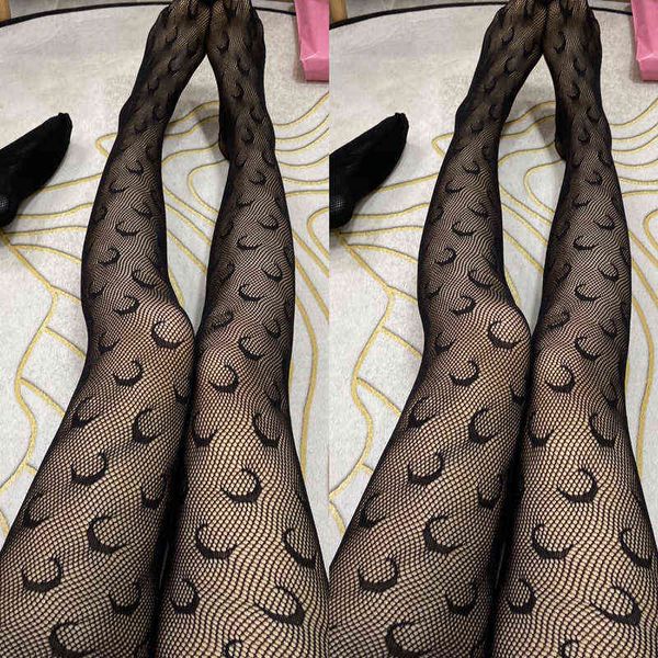 

spring summer fishnet letter tights transparent tights fashion moon pattern thin pantyhose plus size panty collant y1130, Black;white