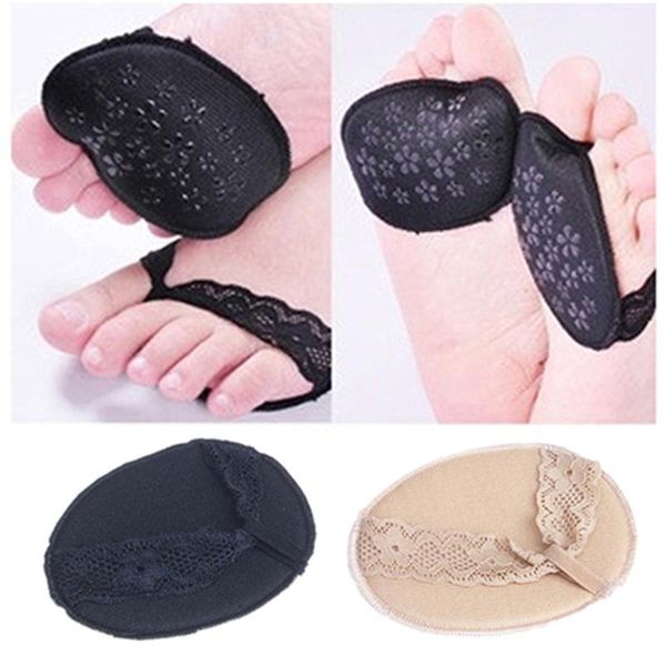 

men's socks 1 pair high heel foot cushions forefoot anti-slip insole breathable shoeswomen protection pad soft insert care, Black