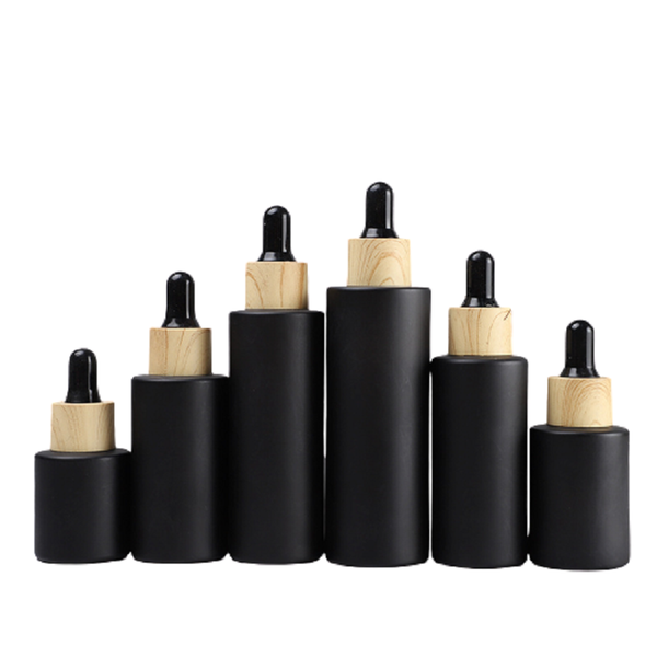 

storage bottles & jars 20/30/40/50ml black glass dropper empty cosmetic packaging refillable bottle pipette essential oil 15pieces