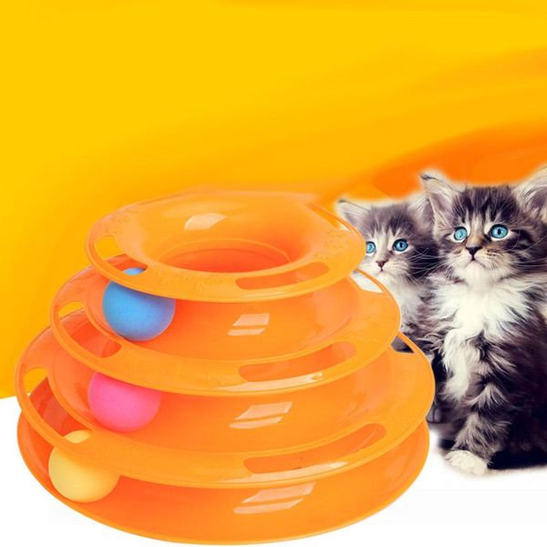 

cat toy three-layer turntable ball disk interactive amusement plate funny play disc scratch board pet supplies toys