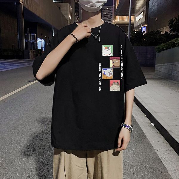 

men's t-shirts cotton fashion tshirt mens summer 5xl male oversized tee shirts funny casual t shirt for man xxxtentacion, White;black