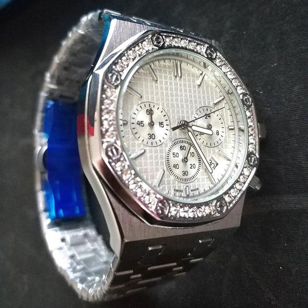 

sale mens watches all dial work fashion watch classic style 42mm stainless steel waterproof quartz movement chrono watches