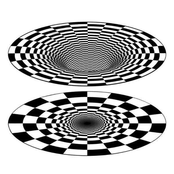 

visual carpet stereo vision mat pad geometric rug home floor rugs 3d swirl printing illusion living room non-slip carpets