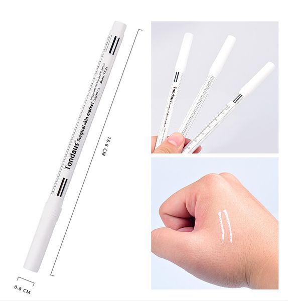 Microblading Saceates Tattoo Marker Pen Permance Makeup Accessorits Белые хирургические маркеры для кожи ручки для бровей написать инструмент