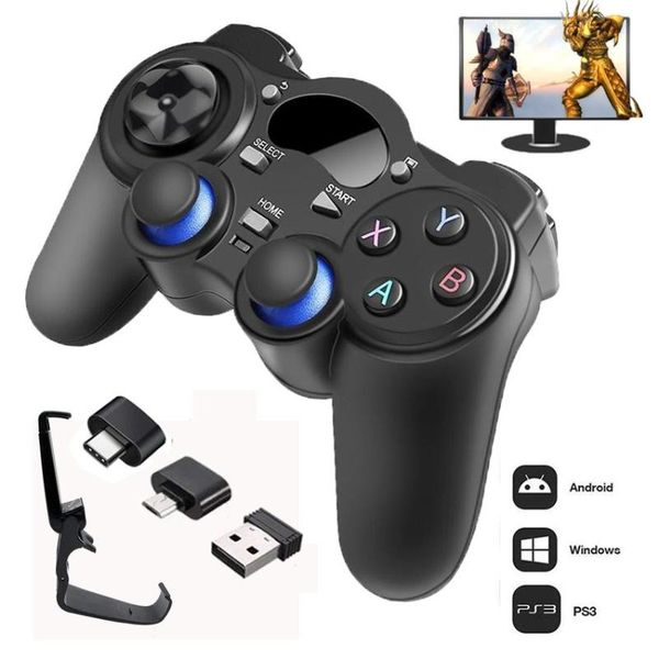 

game controllers & joysticks 2.4g wireless controller for ps3/pc/android/tv box remote joystick phone with type c gamepad suppor super conso